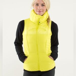 Lululemon Athletica Yellow Puffer Vest